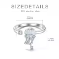 TOUPOP Sterling Silver Cute Animals Adjustable Open Rings Gifts-0-5