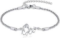 wholesale 925 Sterling Silver French Bulldog and Penguins Charm Bracelet for Women-Penguin
