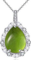 wholesale Sterling Silver Lapis Moonstone Moss Agate Larimar Onyx Cubic Zirconia Pendant Necklace-0-6