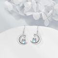 wholesale 925 Sterling Silver Blue Enamel Butterfly Dangle Earrings Gifts for Women-0-2