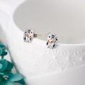 wholesale 925 Sterling Silver Cow Stud Earrings with Rose Gold Accents for Women-0-2