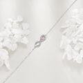 wholesale 925 Sterling Silver Pink Crystal Heart Infinity Adjustable Bracelet-0-3