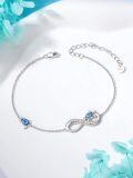 wholesale 925 Sterling Silver Turtle & Opal Infinity Bracelet - Adjustable Holiday Jewelry for Women-0-1