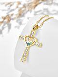 wholesale  Sterling Silver Mustard Seed Cross Necklace for Women Christian Faith Pendant Inspirational Jewelry Gift -0-1