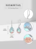 wholesale 925 Sterling Silver Moonstone Butterfly Lotus Filigree Teardrop Dangle Leverback Earrings-0-1