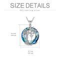 wholesale 925 Sterling Silver Blue Crystal Tree of Life Initial Necklace Family Letter Pendant Birthday Mother s Day Gifts for Her-0-71