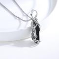 wholesale 925 Sterling Silver Obsidian St. Sebastian Protect Us Pendant Necklaces for Men & Women-0-1