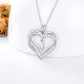TOUPOP Sterling Silver Heart Initial A-Z Letter Pendant Necklace-0-4
