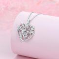 wholesale TOUPOP Tree Of Life Necklace Sterling Silver Diamond April Birthstone Pendant Necklace Irish Celtic Heart Tree Jewelry Birthday Christmas Gifts For Women Wife Girlfriend -0-4