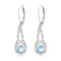 wholesale 925 Sterling Silver Moonstone Drop Earrings Wholesale With Celtic Knot Design-0-0