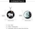 wholesale 925 Sterling Silver Bull Taurus Zodiac Sign Gemstone Pendant Necklace-0-5
