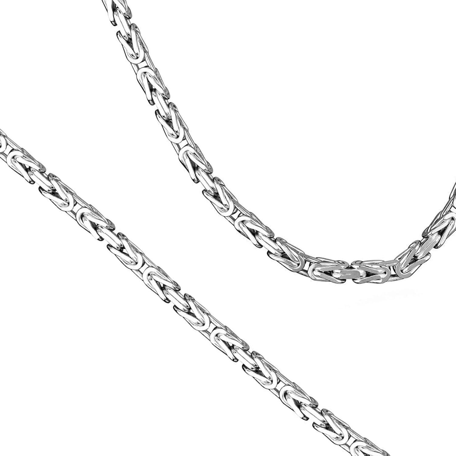 925 Sterling Silver Byzantine Chain Bracelet 2-4mm/3-5mm for Men/Women with Lobster Clasp - Made in Italy (Length: 7 / Widths Available)-0-1