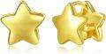 wholesale 925 Sterling Silver Star Shaped Stud Earrings Gold Tone 925 Jewelry for Women-0-0