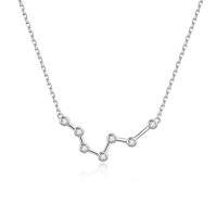 wholesale 925 Sterling Silver Zircon Constellation Necklace-02.19 - 03.20 (Pisces)