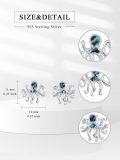 wholesale 925 Sterling Silver Octopus Abalone Shell Stud Earrings Sea Life  for Her-0-1