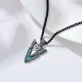 wholesale 925 Sterling Silver Turquoise Inlay Eye Of Horus Egyptian Pendant Necklace For Men & Women-0-2