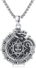wholesale 925 Sterling Silver Aztec Ouroboros Poseidon Skull Eye Of Horus Pendant for Men's Necklaces-0-0