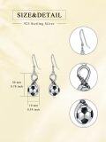 wholesale 925 Sterling Silver Infinity Soccer Ball Star Drop Earrings-0-1