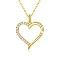 TOUPOP 14K Gold Moissanite Heart Pendant Necklace for Women-0-0