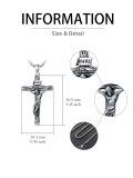wholesale 925 Sterling Silver Crucifix Pendant Necklace Jesus Christ Cross With Chain-0-1