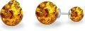 wholesale 925 Sterling Silver Round Amber Ball Stud Earrings 6mm - Hypoallergenic Jewelry for Women Girls Gifts Boxed-0-0