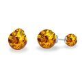 wholesale 925 Sterling Silver Round Amber Ball Stud Earrings 6mm - Hypoallergenic Jewelry for Women Girls Gifts Boxed-0-0