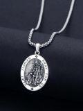 wholesale 925 Sterling Silver &  Saint Florian Medal Pendant with Chain - Catholic Protection  for Men and Women-0-2