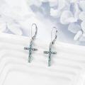 wholesale 925 Sterling Silver Cross Earrings with Abalone Shell Inlay for Women s-0-2