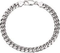 wholesale Sterling Silver White Gold Plated 4mm Men s Curb Chain Necklace 18 26 -7mm-6inch Cuban Chian Bracelet Silver