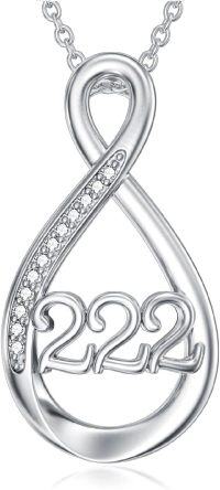wholesale Sterling Silver Angel Number Necklace 111 222 333 444 555 777 888 999 1111-222 Necklace