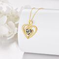 wholesale 10k Gold Interlocking Hearts Pendant Necklace Wholesale With Diamonds-0-2