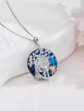 TOUPOP 925 Sterling Silver Tree Of Life Elephant Necklace For Mom Women-0-1