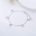 wholesale Anklets For Women 925 Sterling Silver Heart Bead/circle/heartbeat Anklets Adjustable Foot Ankle Bracelets Jewelry Gifts For Women Christmas Birthday -0-1