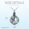 TOUPOP Sterling Silver Purple Crystal Eagle Urn Necklace For Ashes Memorial Jewelry-0-3