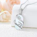 wholesale Sterling Silver Opal Animal Pendant Necklace Bear Panda Cat Koala Sloth Cardinal Unicorn Gift for Women Mom-0-10
