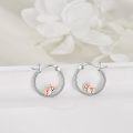wholesale 925 Sterling Silver Corgi Dog Charm Hoop Earrings Gift for Women-0-2