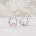 wholesale 925 Sterling Silver Corgi Dog Charm Hoop Earrings Gift for Women-0-2