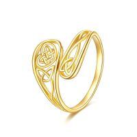 wholesale 14k Gold Dragonfly And Lotus Flower Bangle-Celtic Knot