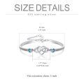 wholesale 925 Sterling Silver Blue Crystal Grandmother and Granddaughter Infinity Heart Bracelet-0-3