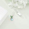 wholesale 925 Sterling Silver Moonstone Green Leaf Drop Earrings for Women-0-3