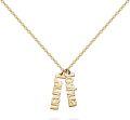 wholesale Gold 925 Sterling Silver Copper Vertical Two Name Necklace Customizable Pendant s for Women Men-0-0
