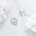 wholesale 925 Sterling Silver Rabbit Heart Hoop Earrings for Women - Cute Animal  Ideas-0-3