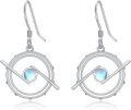 wholesale 925 Sterling Silver Moonstone Evil Eye Drop Earrings - Unique Gift for Her-0-0