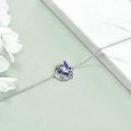 wholesale 925 Sterling Silver Hummingbird Charm Bracelet With Blue Purple Enamel Detail-0-4
