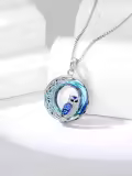 TOUPOP Sterling Silver Crystal Owl Pendant Necklace-0-2