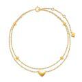 wholesale 14K Gold Layered Heart Charm Ankle Anklet for Women - Gifts for Her Wife Mom Girlfriend-0-0