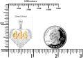 wholesale 925 Sterling Silver Angel Number 444 Heart Wings Pendant with Cubic Zirconia on 18+2 Chain-0-2