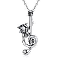 wholesale 925 Sterling Silver Guitar Rose Necklace-Rose Flower