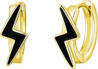 wholesale Gold Lightning Bolt Studs 925 Sterling Silver Minimalist Jewelry for Women Girls Gift Hypoallergenic Ear Piercing Cartilage Helix Tragus Conch Lobe Body Ring Nose Lip Rings Set-E-Lightning Bolt-YW
