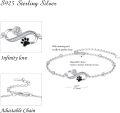 wholesale 925 Sterling Silver Infinity Heart Paw Print Bracelet for Women Pet Lovers s-0-2